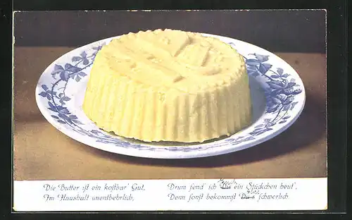 AK Butter auf schönem Teller