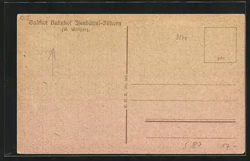 Künstler-AK Gifhorn-Isenbüttel, Gasthof Bahnhof