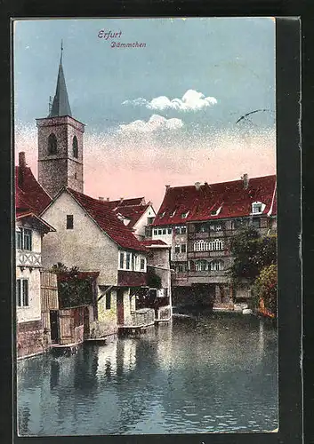 AK Erfurt, Dämmchen mit Turm