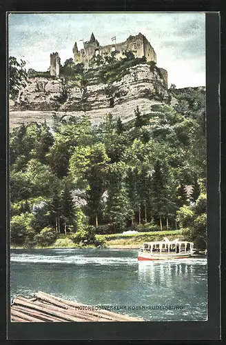 AK Kösen, Motorboot mit Rudelsburg