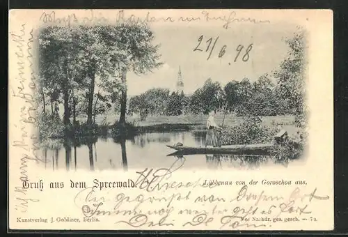 AK Lübbenau, Ortsansicht von der Goroschoa aus
