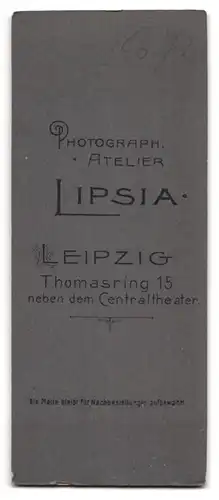 Fotografie Atelier Lipsia, Leipzig, Thomasring 15, Portrait elegante junge Dame mit Hochsteckfrisur