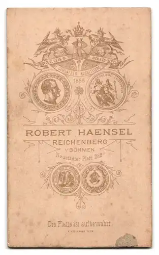 Fotografie R. Haensel, Reichenberg, Neustädter Platz 252, Portrait niedliches Kleinkind im hübschen Kleid