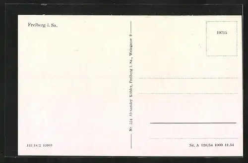 AK Freiberg /Sa., Stadt- u. Bezirkskrankenhaus aus der Vogelschau