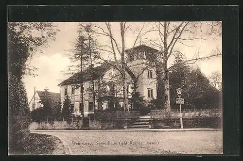 AK Weinsberg, Strassenpartie mit Kernerhaus