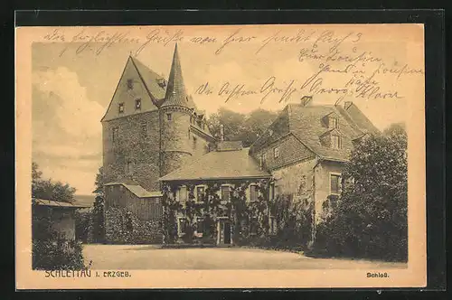 AK Schlettau i. Erzgebirge, Ansicht vom Schloss
