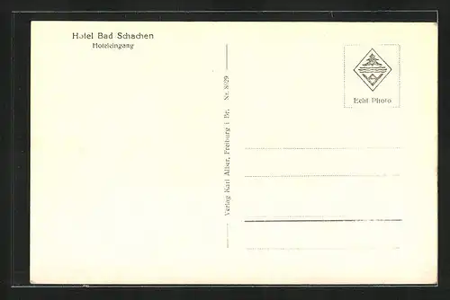 AK Bad Schachen, Hoteleingang