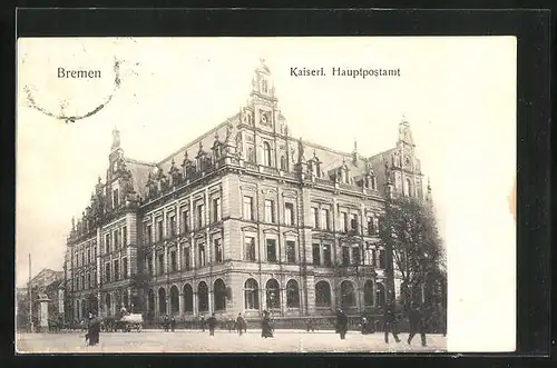 AK Bremen, Kaiserl. Hauptpostamt