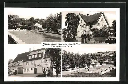 AK Stammheim Krs. Calw, Gasthaus und Pension zum Adler