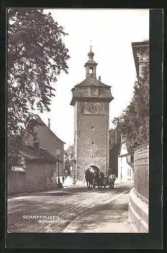 AK Schaffhausen, Kutsche am Schwabentor