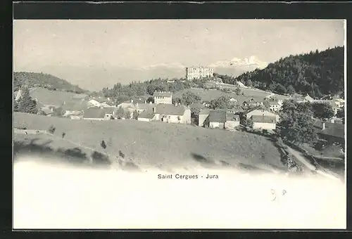 AK Saint Cergues /Jura, Teilansicht