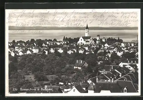 AK Romanshorn a. Bodensee, Teilansicht mit Kirche