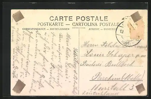 AK Seelisberg, Ortspartie mit Kirche