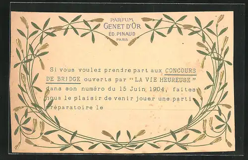 Präge-AK Paris, Parfum Genet D`Or ed Pinaud