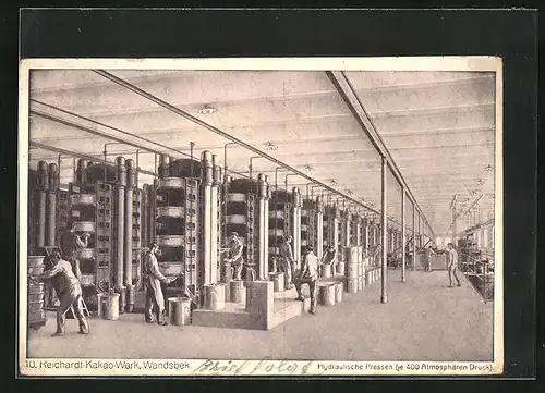 AK Wandsbek, Reichardt-Kakao-Werk, Hydraulische Pressen