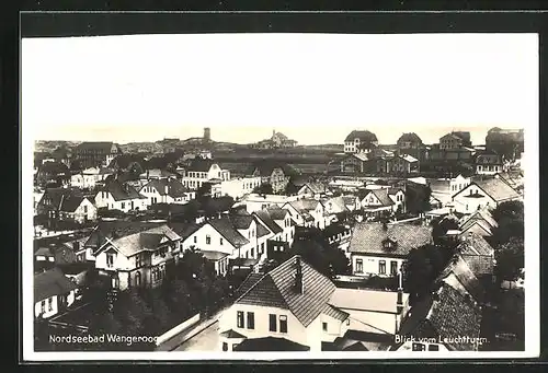 AK Wangerooge, Blick vom Leuchtturm auf die Ortspartie