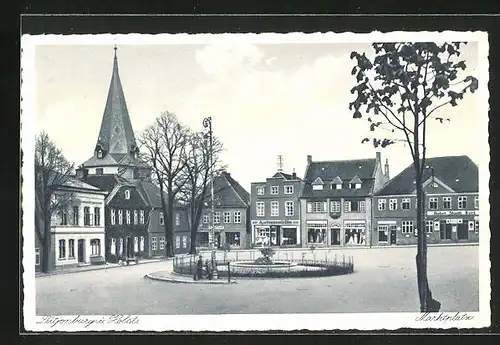 AK Lütjenburg i. Holstein, Marktplatz mit Kirche