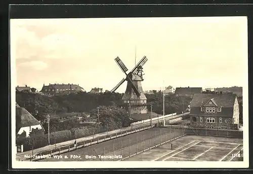 AK Wyk a. Föhr, Windmühle am Tennisplatz