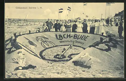 AK Dahme i. H., schöne Strandburg Lach-Bude aus Barmen-Mönchengladbach