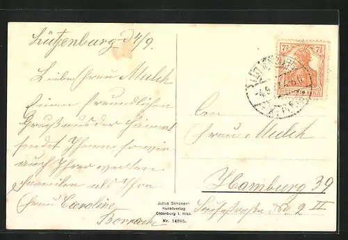 AK Lütjenburg, Markt mit jungem Burschen