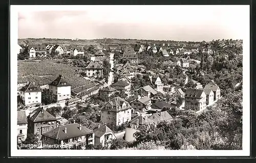 AK Stuttgart-Untertürkheim, Ortspartie aus der Vogelschau