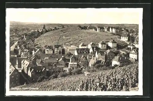 AK Stuttgart-Untertürkheim, Ortsansicht vom Weinberg aus