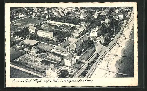 AK Wyk a. Föhr, Fliegeraufnahme mit Strand