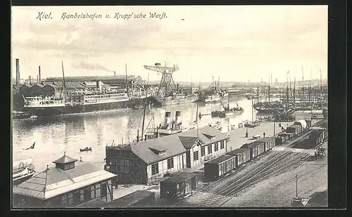 AK Kiel, Handelshafen u. Kruppsche Werft
