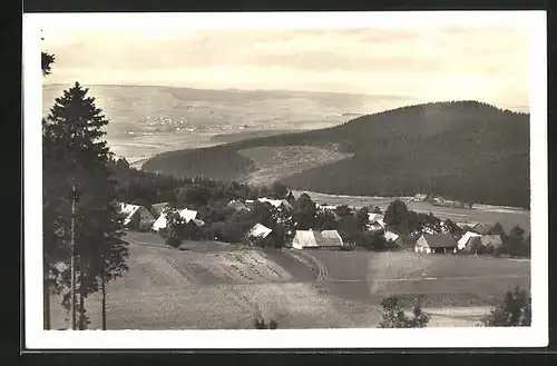 AK Podzamci u Kdyne, Ortsansicht aus der Vogelschau