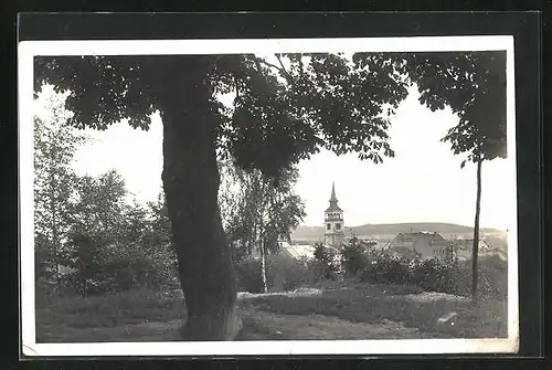 AK Dobruska, Blick zur Kirche