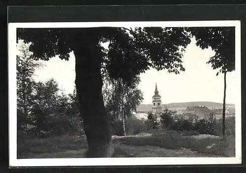 AK Dobruska, Blick zur Kirche