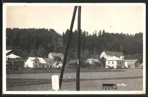 AK Cermá n. Orl., Ortspartie mit Wohnhäusern