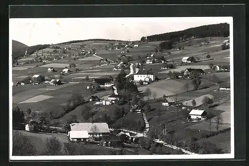 AK Gross-Stiebnitz, Ortsansicht aus der Vogelschau