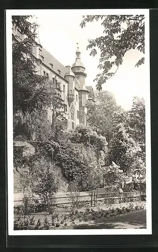 AK Marburg, Südterrasse des Schlosses