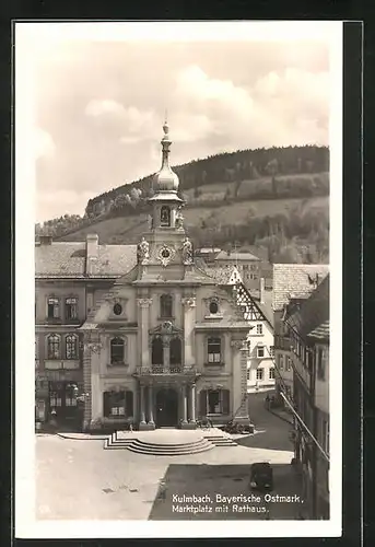 AK Kulmbach, Marktplatz mit Rathaus
