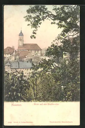 AK Nossen, Blick auf die Stadtkirche