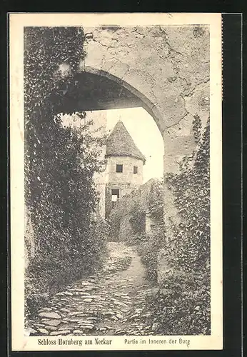 AK Hornberg a. N., Schloss Hornberg, Partie im Inneren der Burg