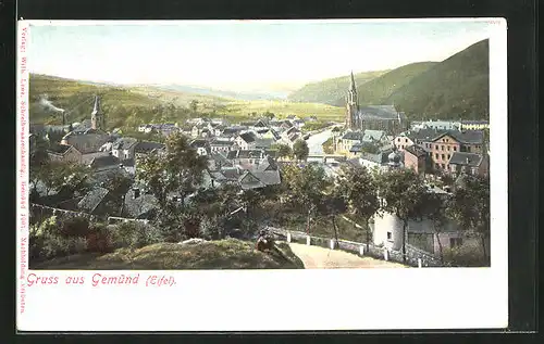 AK Gemünd / Eifel, Ortsansicht mit Kirche