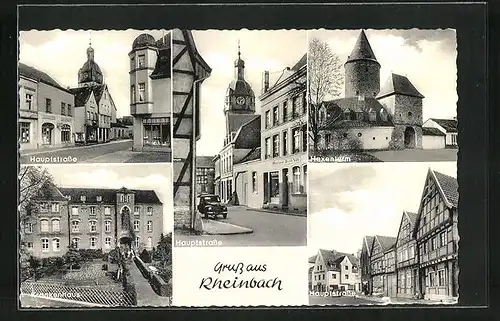 AK Rheinbach, Hauptstrasse, Krankenhaus und Hexenturm