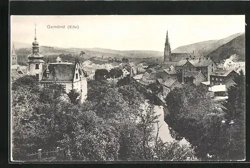 AK Gemünd / Eifel, Ortsansicht aus der Vogelschau