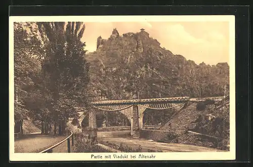 AK Altenahr, Blick zum Viadukt