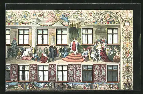 AK Augsburg, Freske am fürstlichen Fuggerhaus