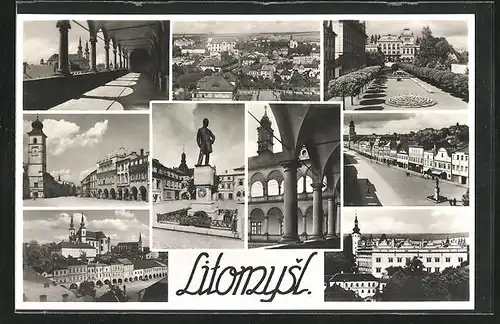 AK Leitomischl / Litomysl, Námesti, Pomnik, parku