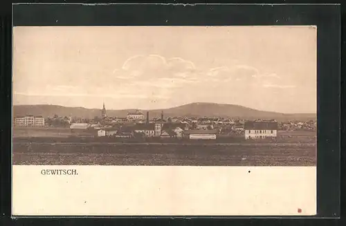 AK Gewitsch, Panoramablick von der Feldwiese