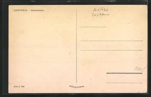 AK Gewitsch, am Sanatorium