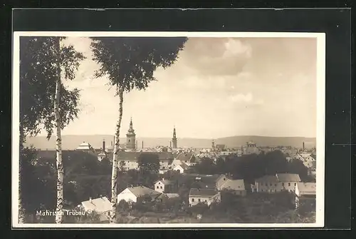 AK Mähr. Trübau, Panoramablick vom Berg