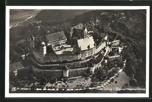 AK Coburg, Veste, orig. Fliegeraufnahme