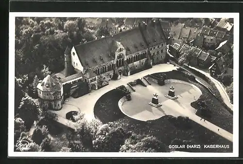 AK Goslar / Harz, Kaiserhaus, Luftbild