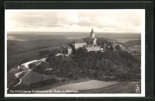 AK Kahla / Thüringen, Blick auf die Leuchtenburg