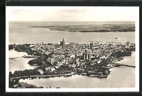 AK Stralsund-Altstadt, Luftaufnahme
